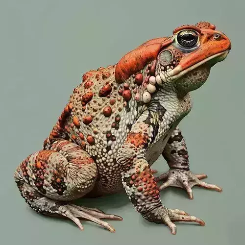 Realistic Toad Detailed Amphibian Textured Skin Low-poly 3D model