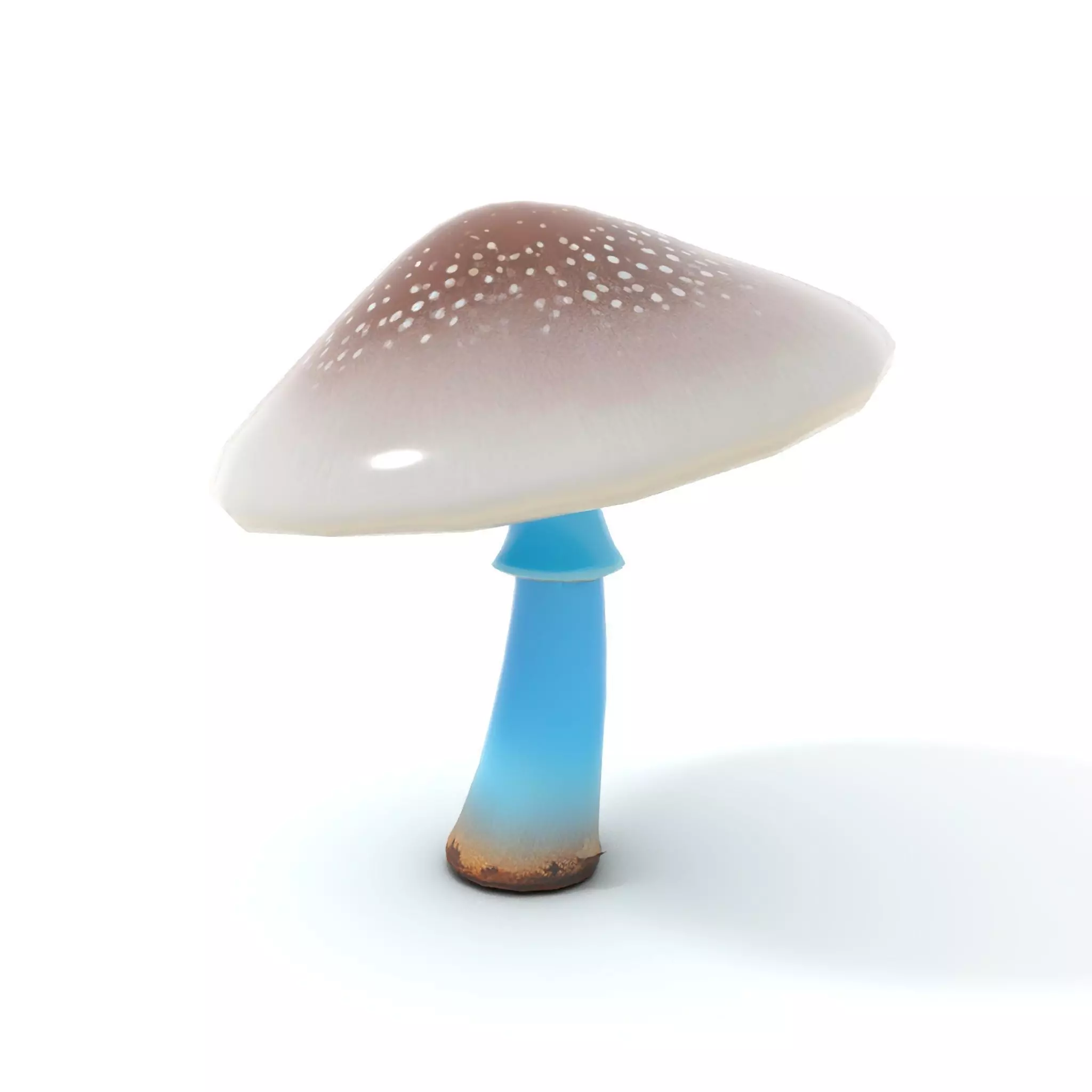 Luminous Blue Mushroom model pack Low-poly 3D model_12