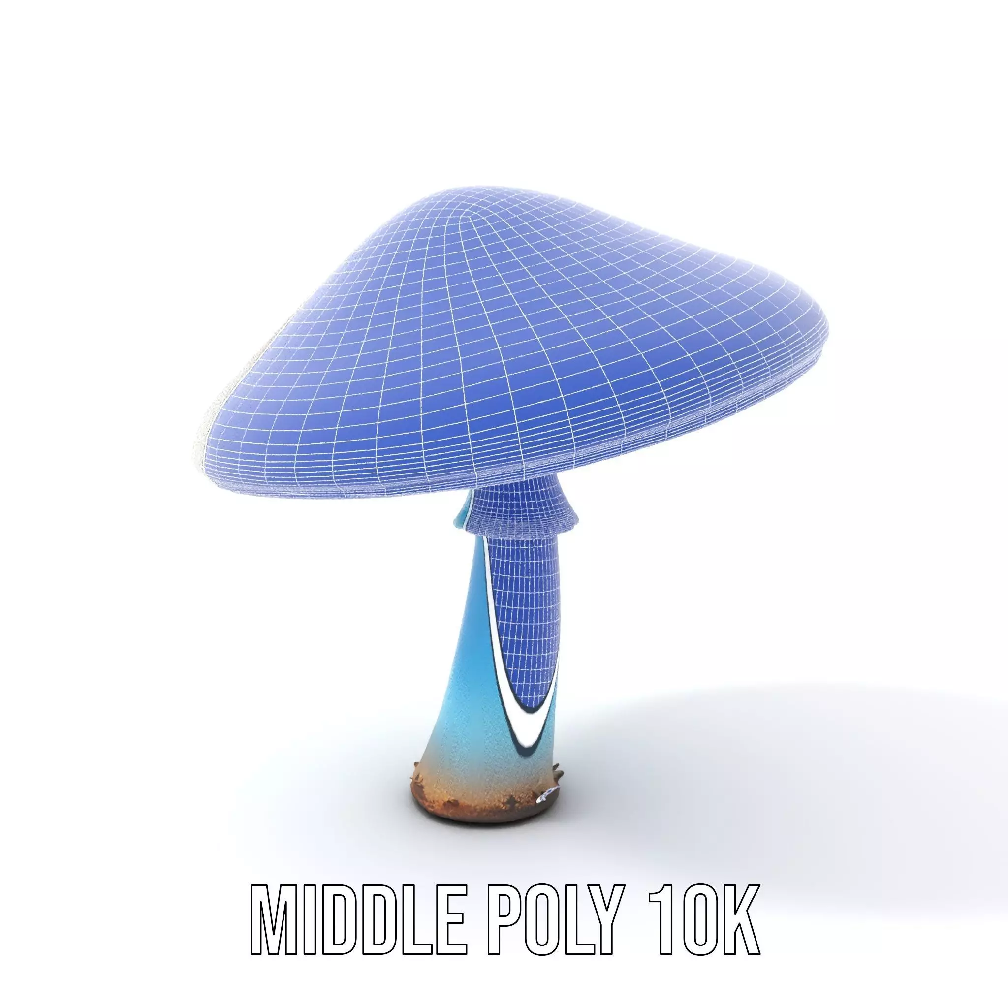 Luminous Blue Mushroom model pack Low-poly 3D model_23