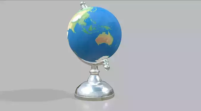 WorldGlobe textured rigged