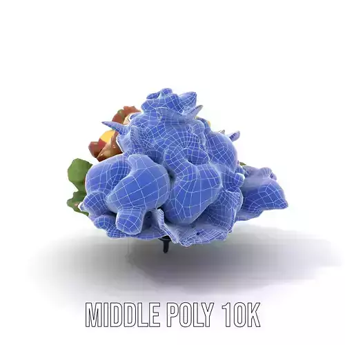Fresh Apple Walnut Salad model pack Low-poly 3D model 5