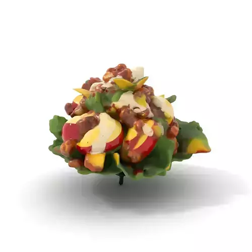 Fresh Apple Walnut Salad model pack Low-poly 3D model