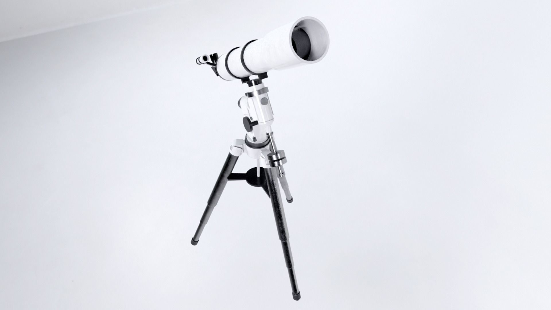 Astronomy Telescope  Low-poly 3D model_1