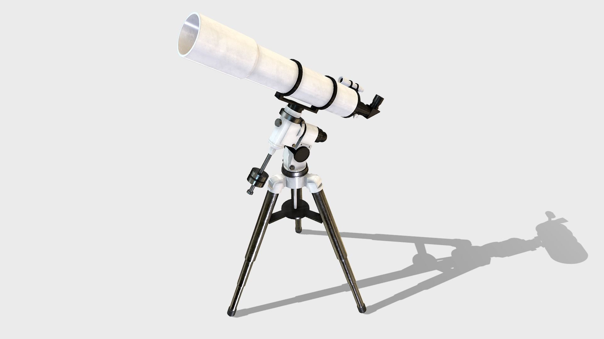 Astronomy Telescope  Low-poly 3D model_4
