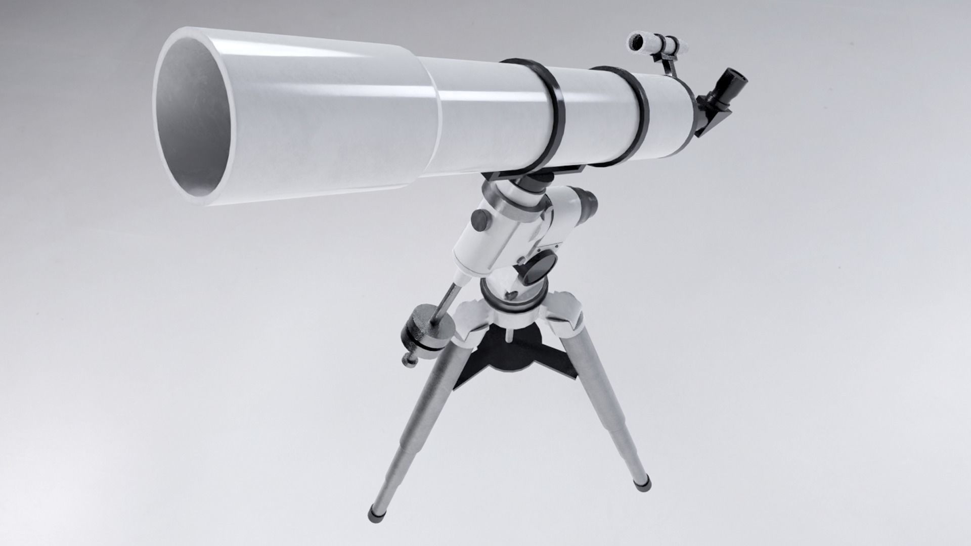 Astronomy Telescope  Low-poly 3D model_3