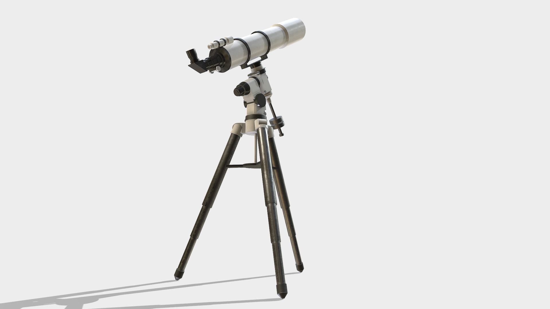 Astronomy Telescope  Low-poly 3D model_5