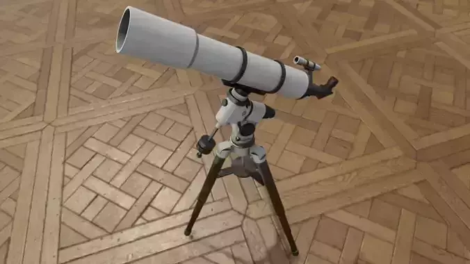 Astronomy Telescope  Low-poly 3D model