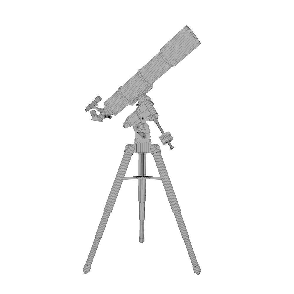 Astronomy Telescope  Low-poly 3D model_8