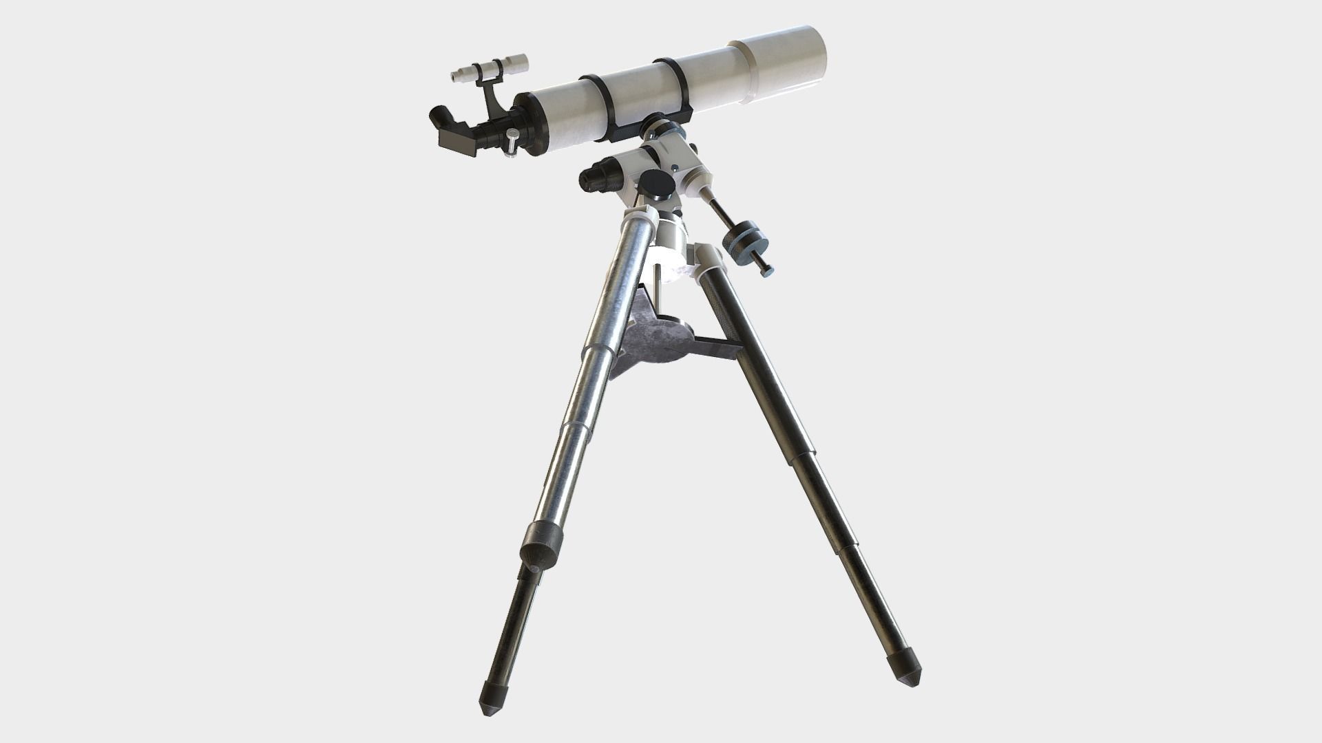 Astronomy Telescope  Low-poly 3D model_6