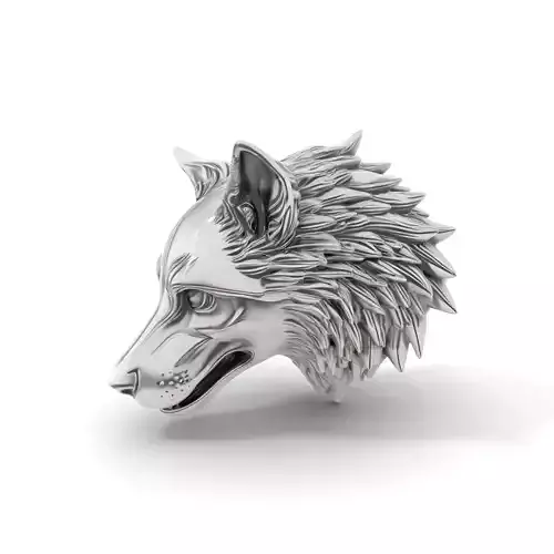 Silver Wolf Sculpture model pack