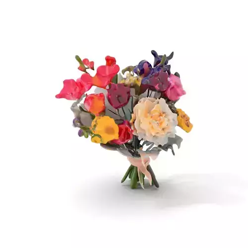 Vibrant Floral Bouquet model pack