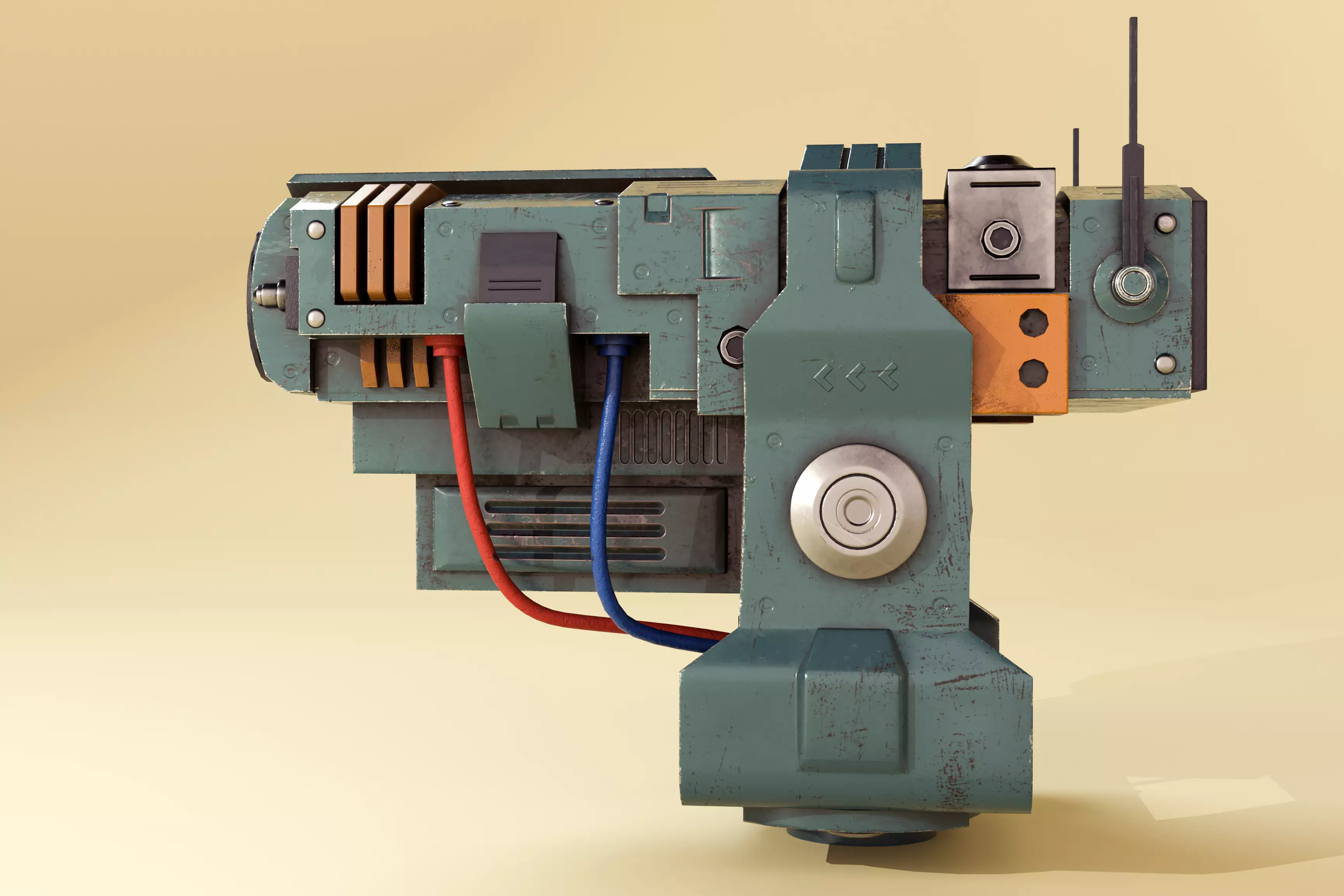 Tank Thermal Imager Low-poly 3D model_1
