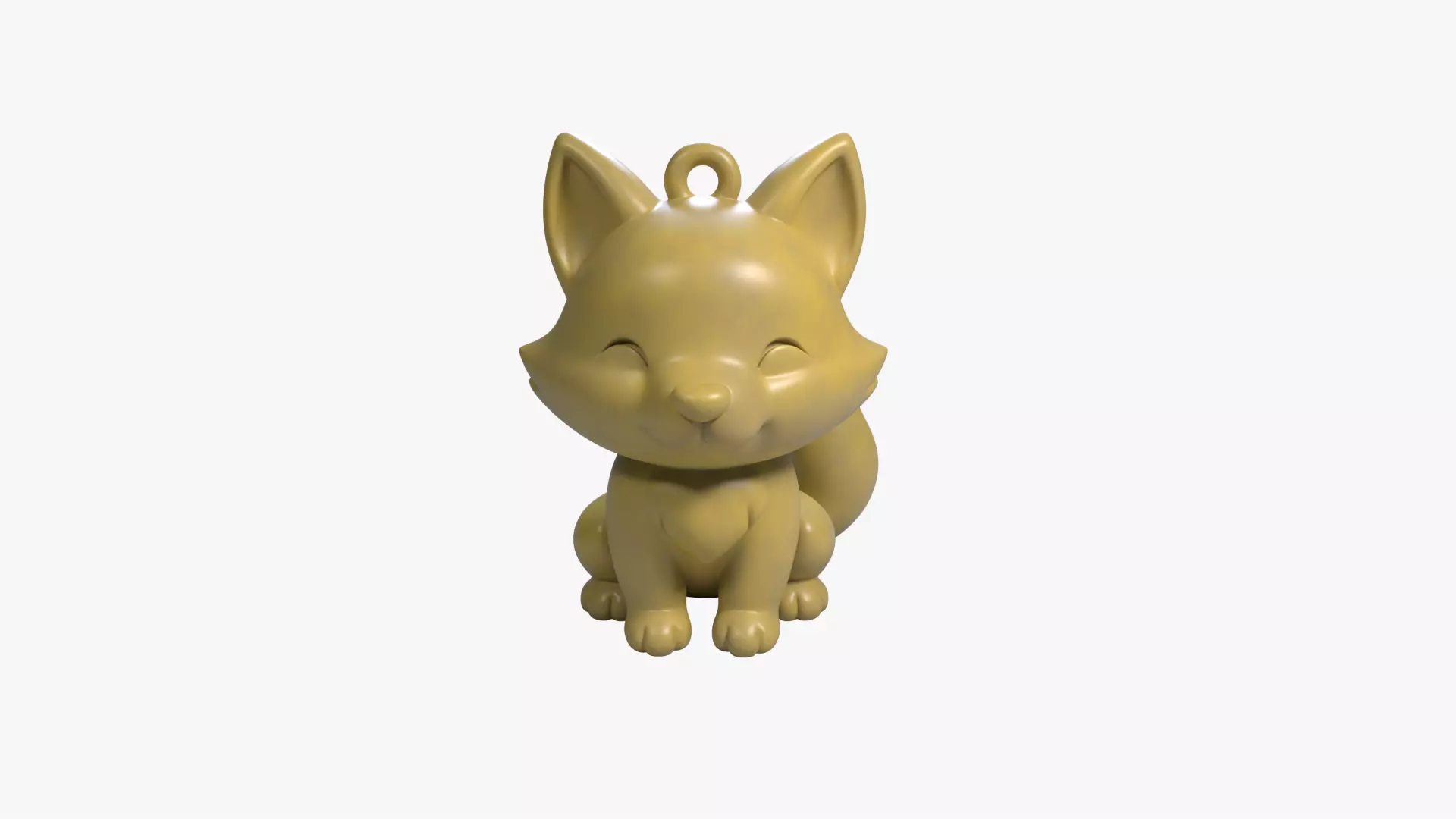 Cute Fox Keychain Charm 3D Printable STL Model 3D print model