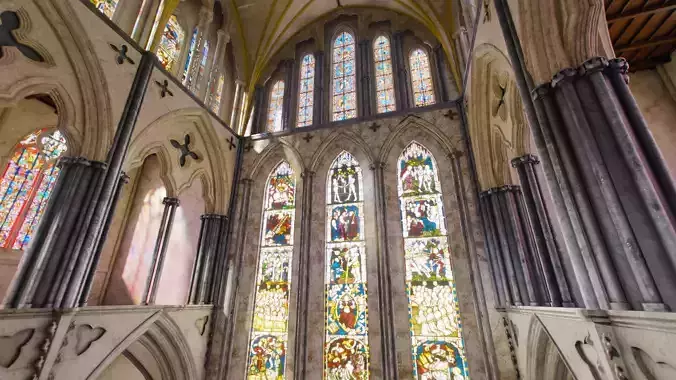 Gothic Nave High Altar Stained Glass - ONLY 