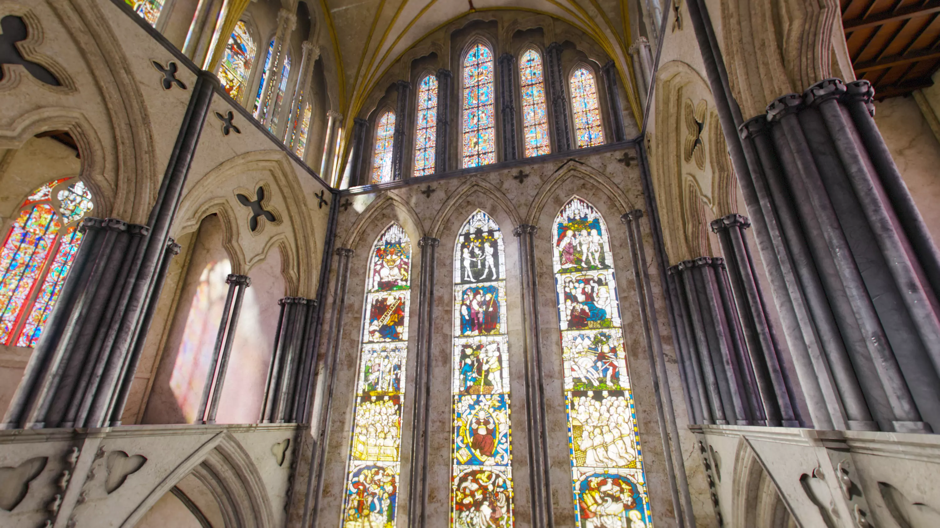 Cathedral FULL Gothic Nave  Low-poly 3D model_28