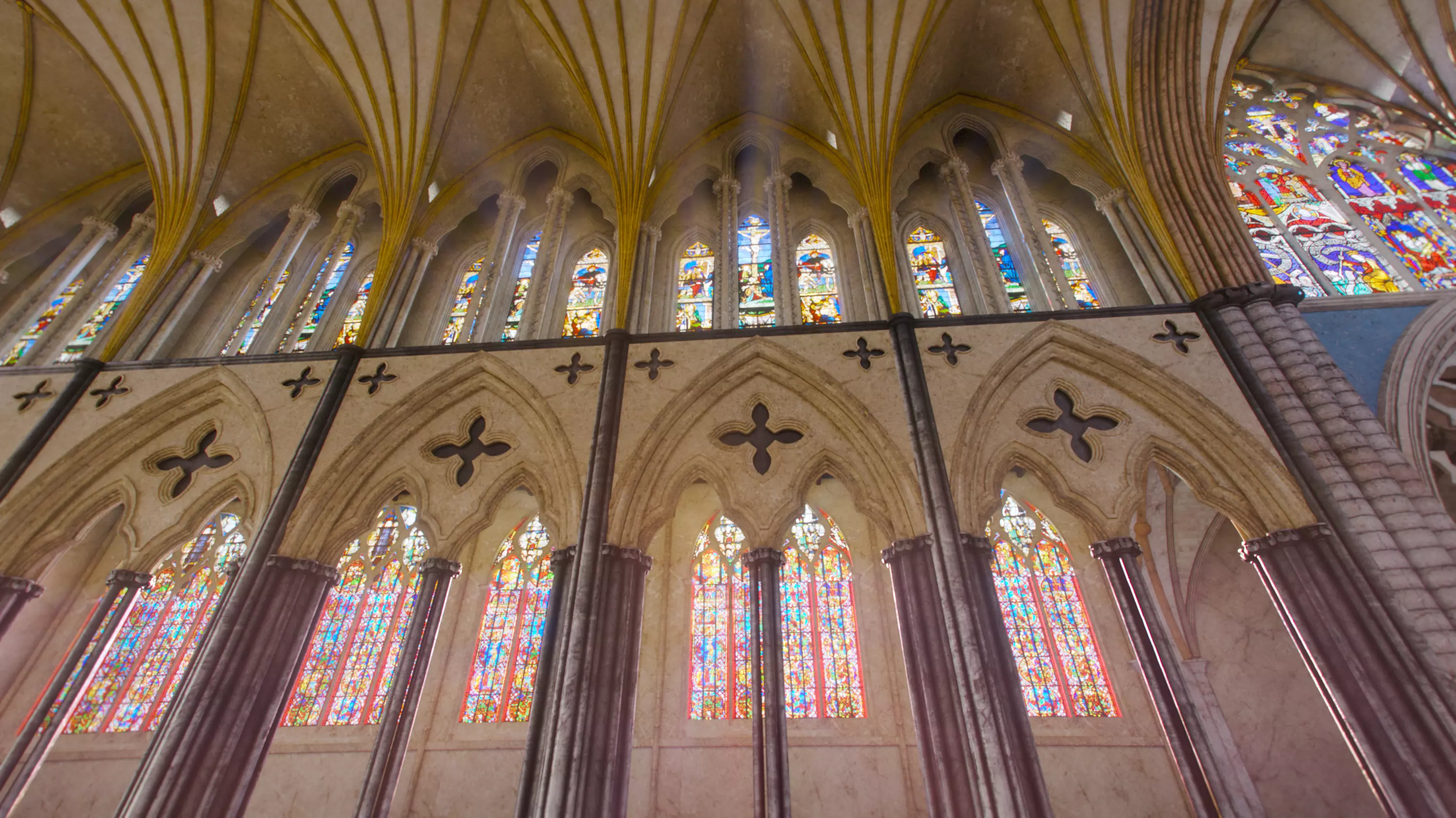 Cathedral FULL Gothic Nave  Low-poly 3D model_18