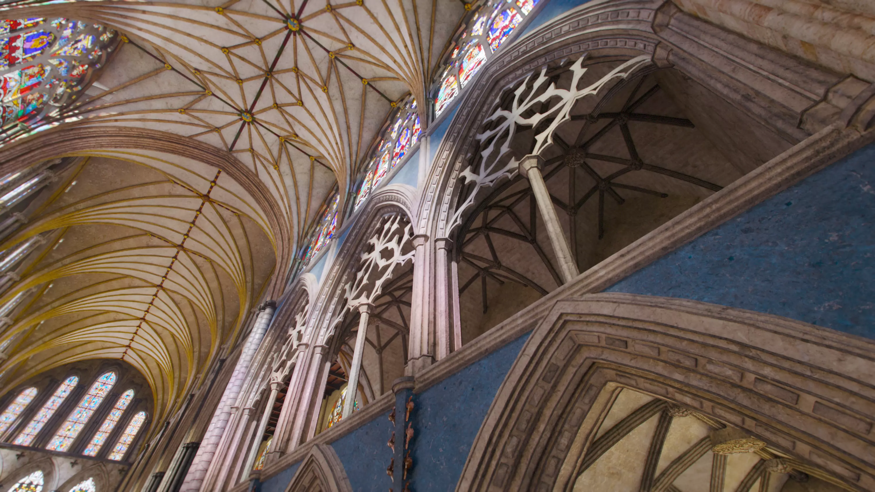 Cathedral FULL Gothic Nave  Low-poly 3D model_21