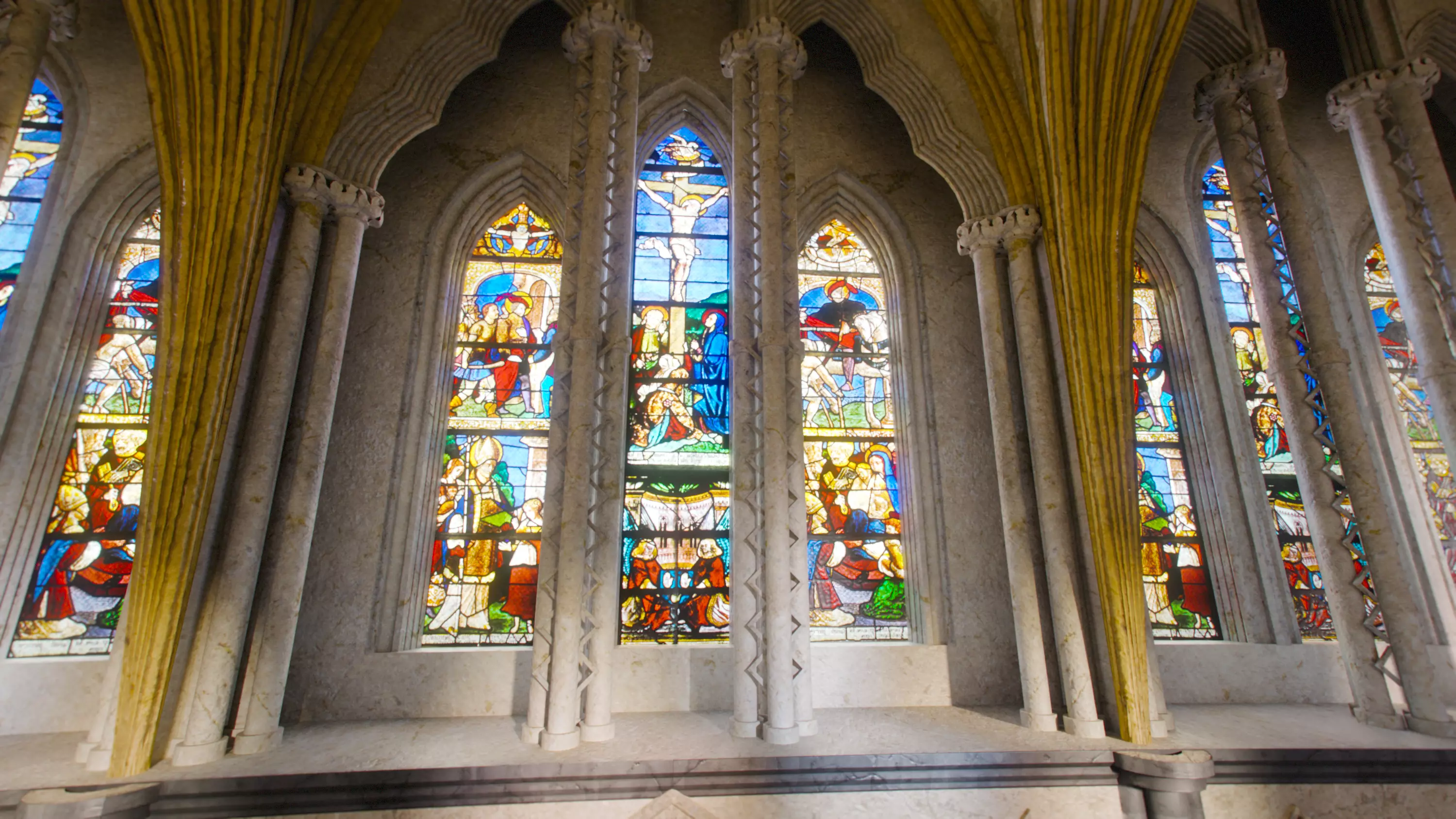 Cathedral FULL Gothic Nave  Low-poly 3D model_19