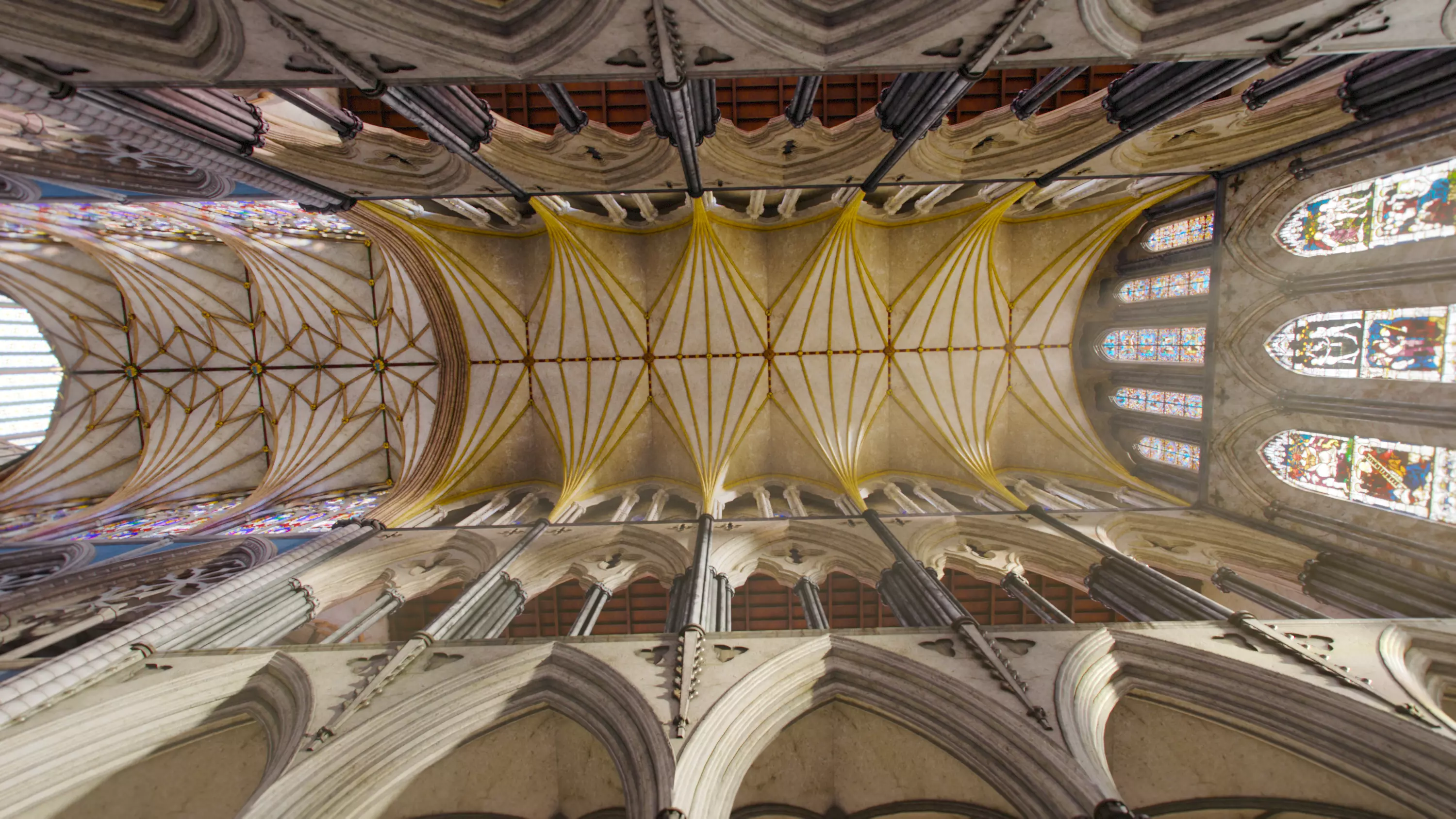 Cathedral FULL Gothic Nave  Low-poly 3D model_13