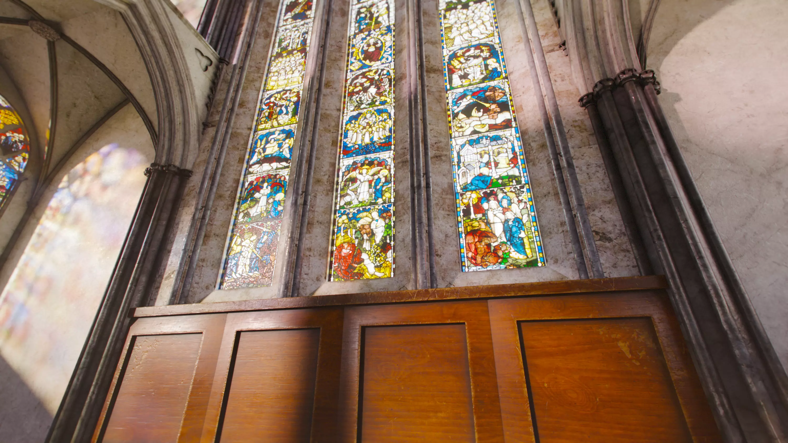 Cathedral FULL Gothic Nave  Low-poly 3D model_33