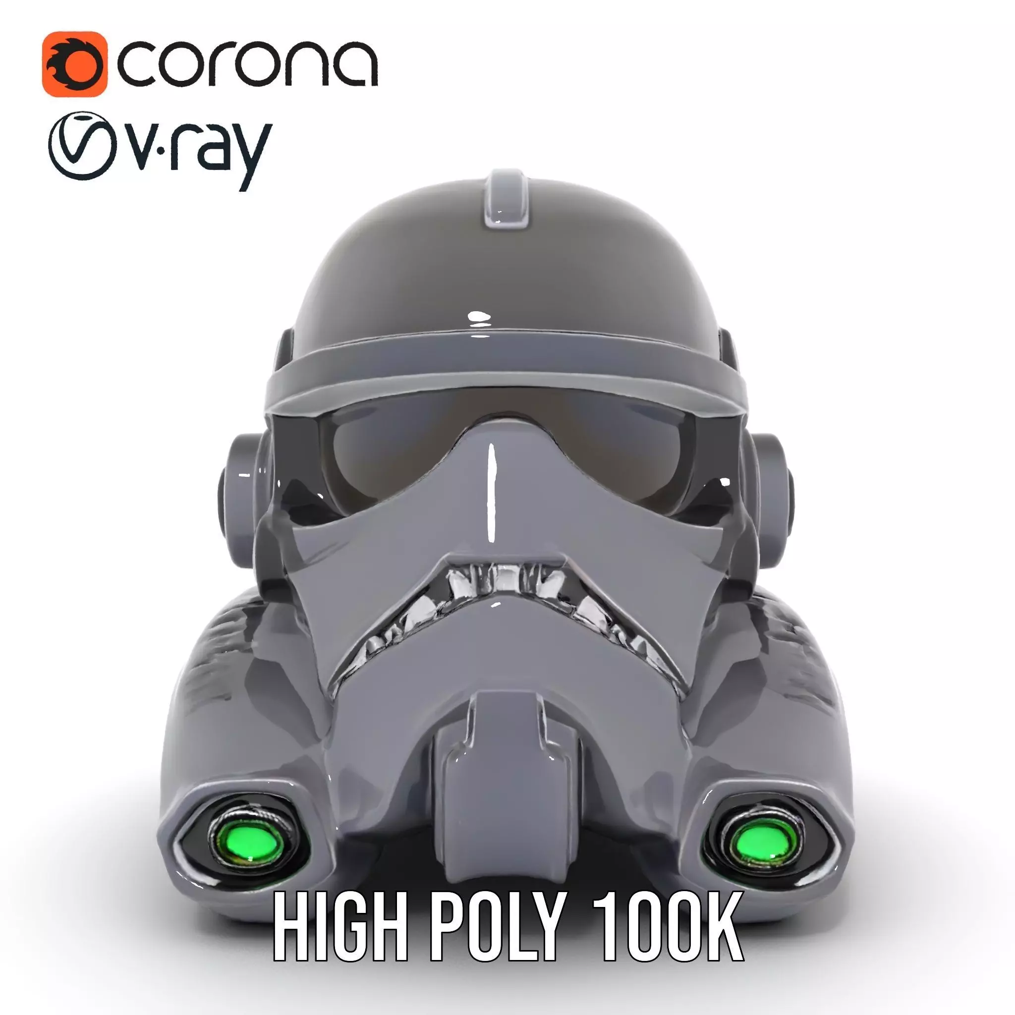 Sleek Black Helmet model pack Low-poly 3D model_25
