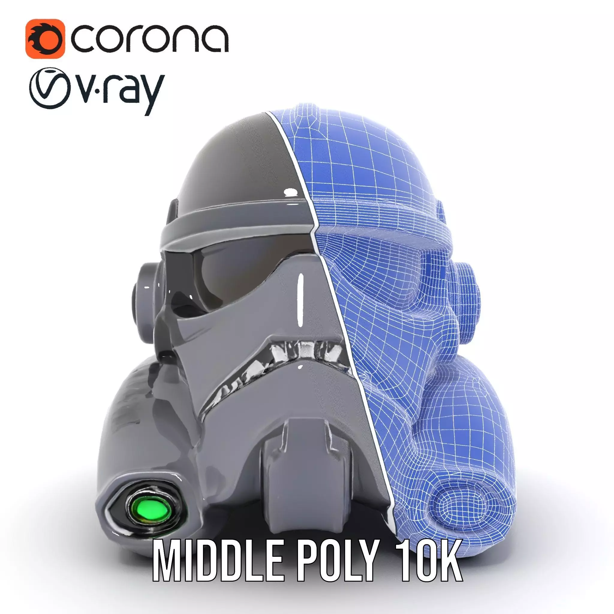 Sleek Black Helmet model pack Low-poly 3D model_21