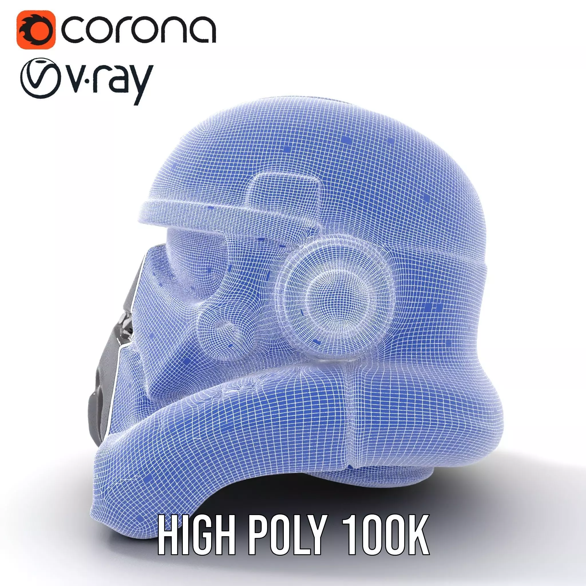 Sleek Black Helmet model pack Low-poly 3D model_34