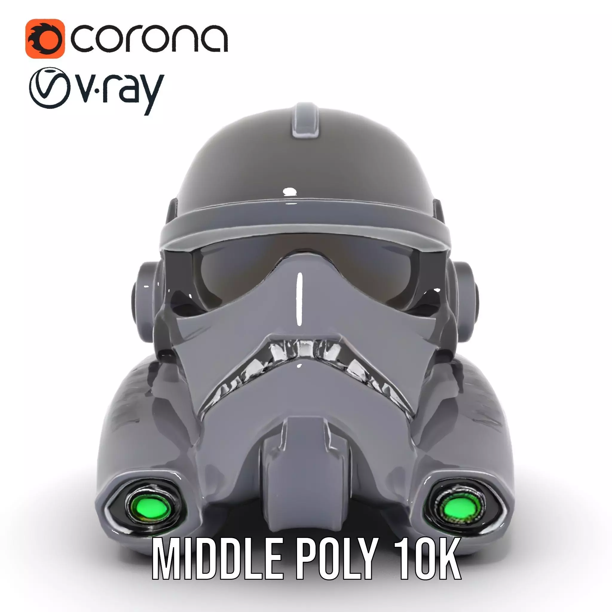 Sleek Black Helmet model pack Low-poly 3D model_23