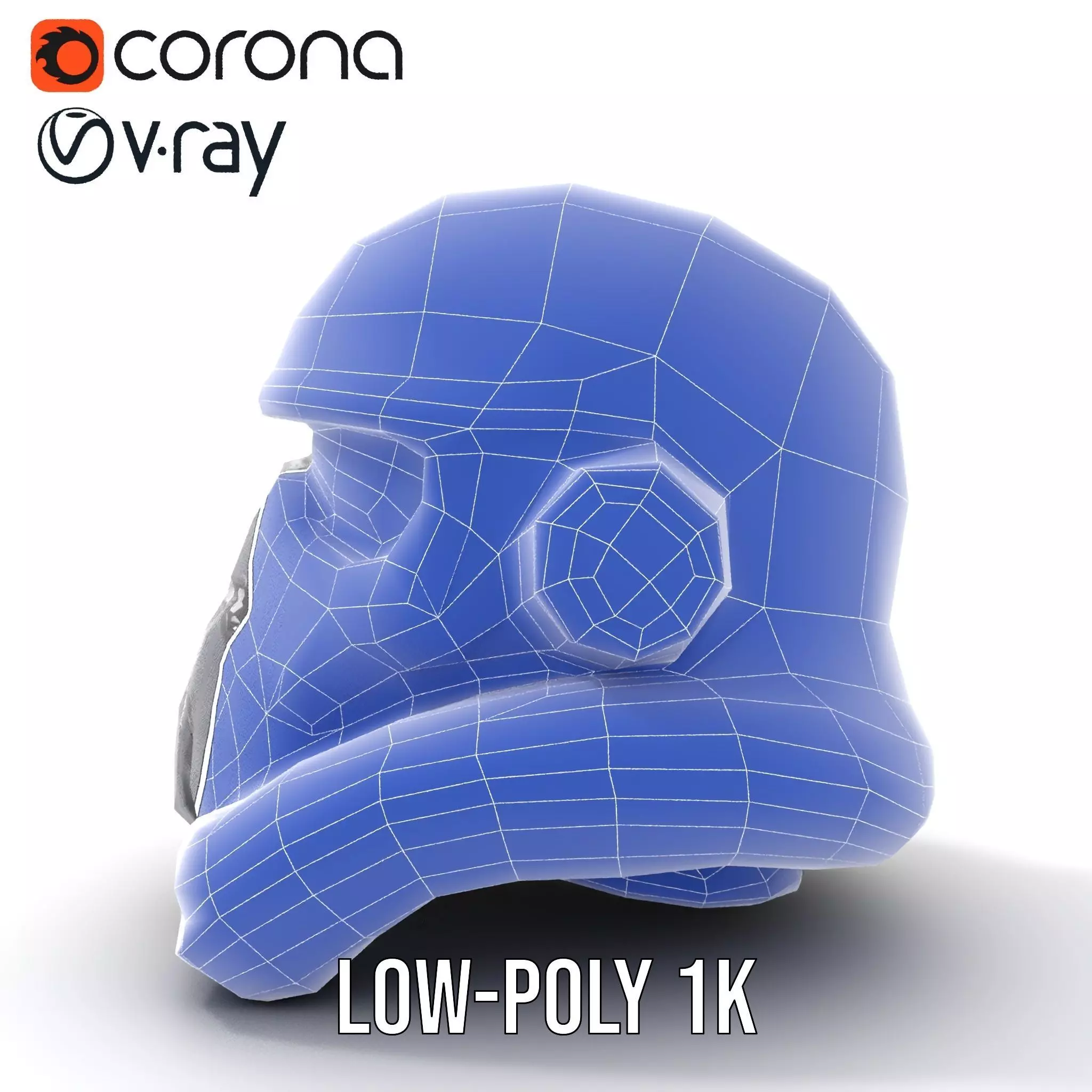 Sleek Black Helmet model pack Low-poly 3D model_30