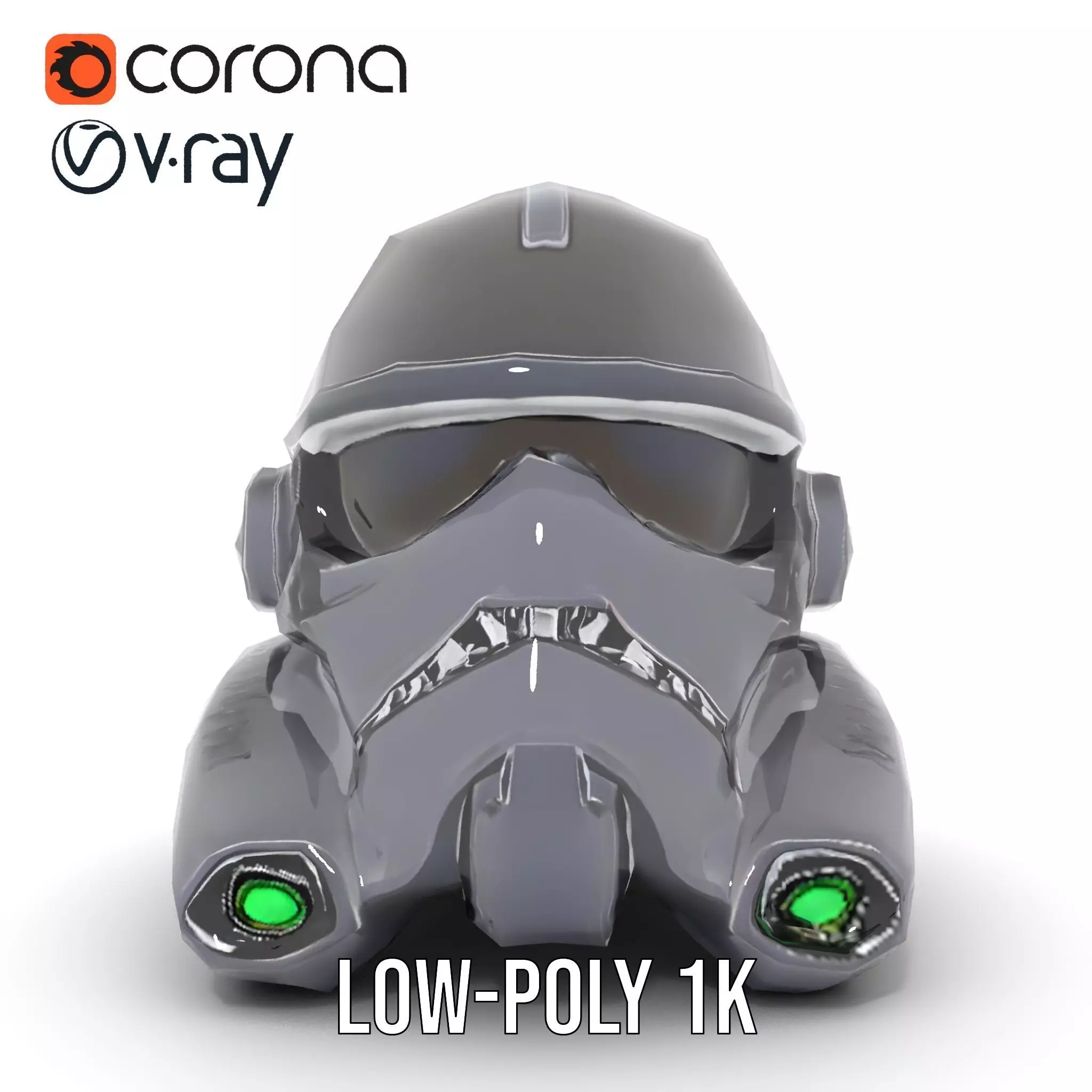Sleek Black Helmet model pack Low-poly 3D model_22
