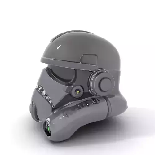 Sleek Black Helmet model pack
