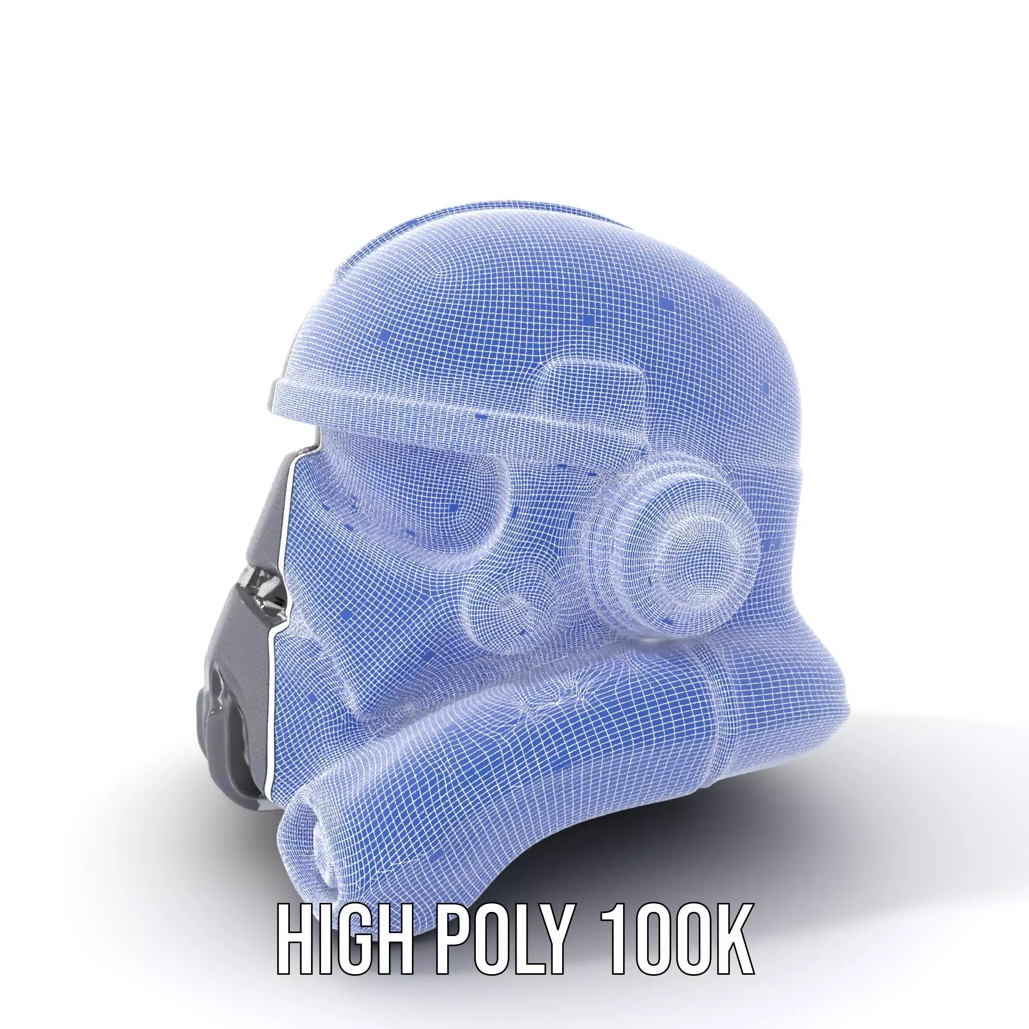 Sleek Black Helmet model pack Low-poly 3D model_4
