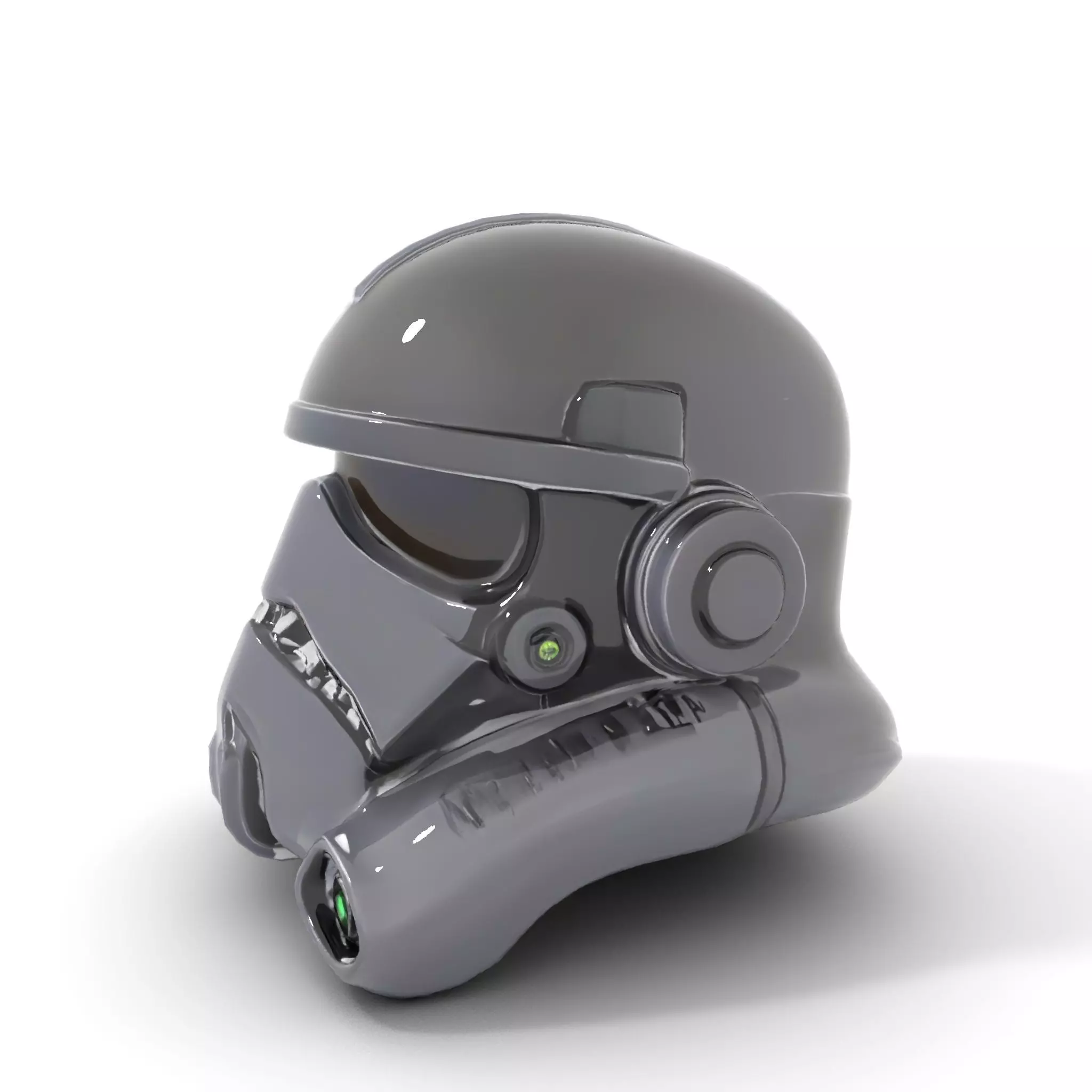 Sleek Black Helmet model pack Low-poly 3D model_6
