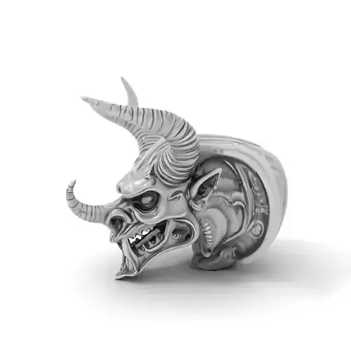 Sculpted Demon Skull model pack