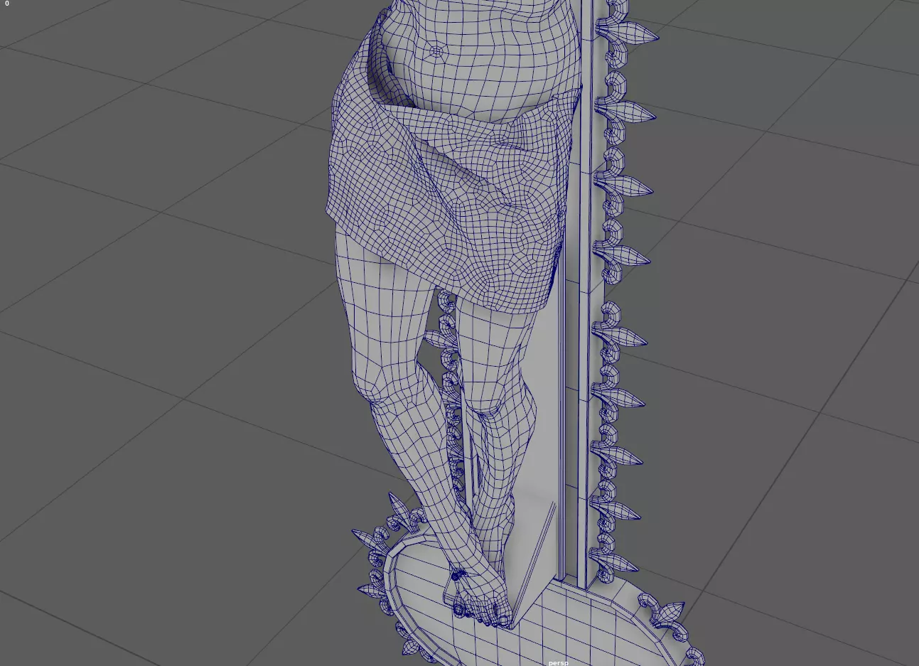 Golden Crucifix with Our Lord Jesus Christ Low-poly 3D model_19