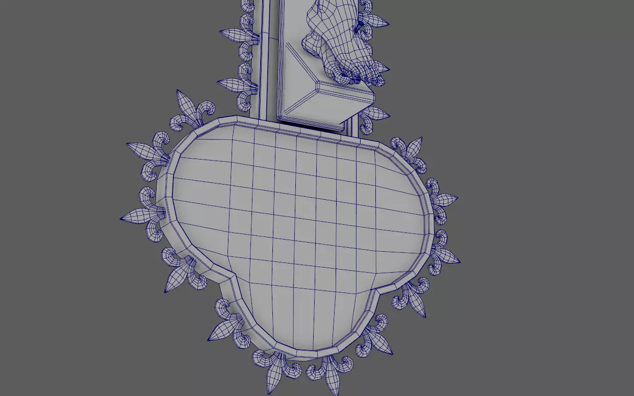 Golden Crucifix with Our Lord Jesus Christ Low-poly 3D model_20