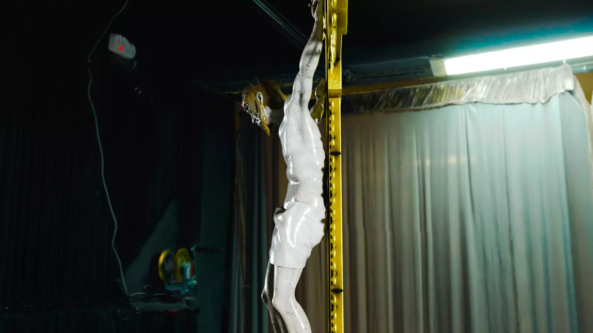 Golden Crucifix with Our Lord Jesus Christ Low-poly 3D model_13