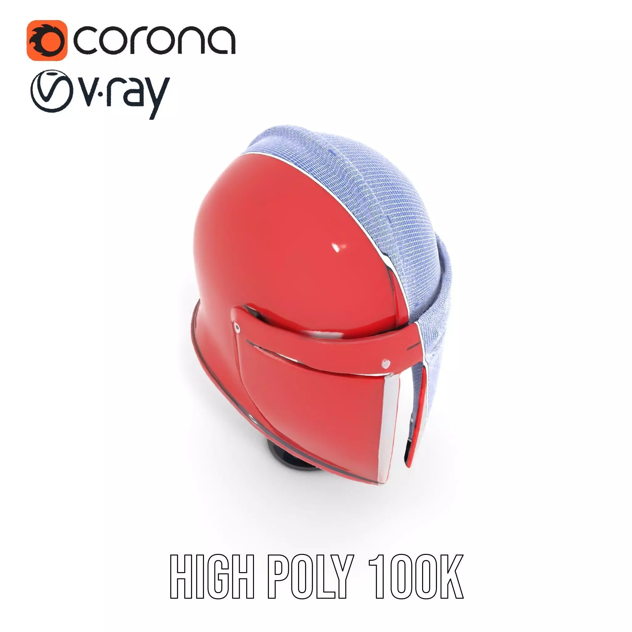 Shiny Red Helmet model pack Low-poly 3D model_33
