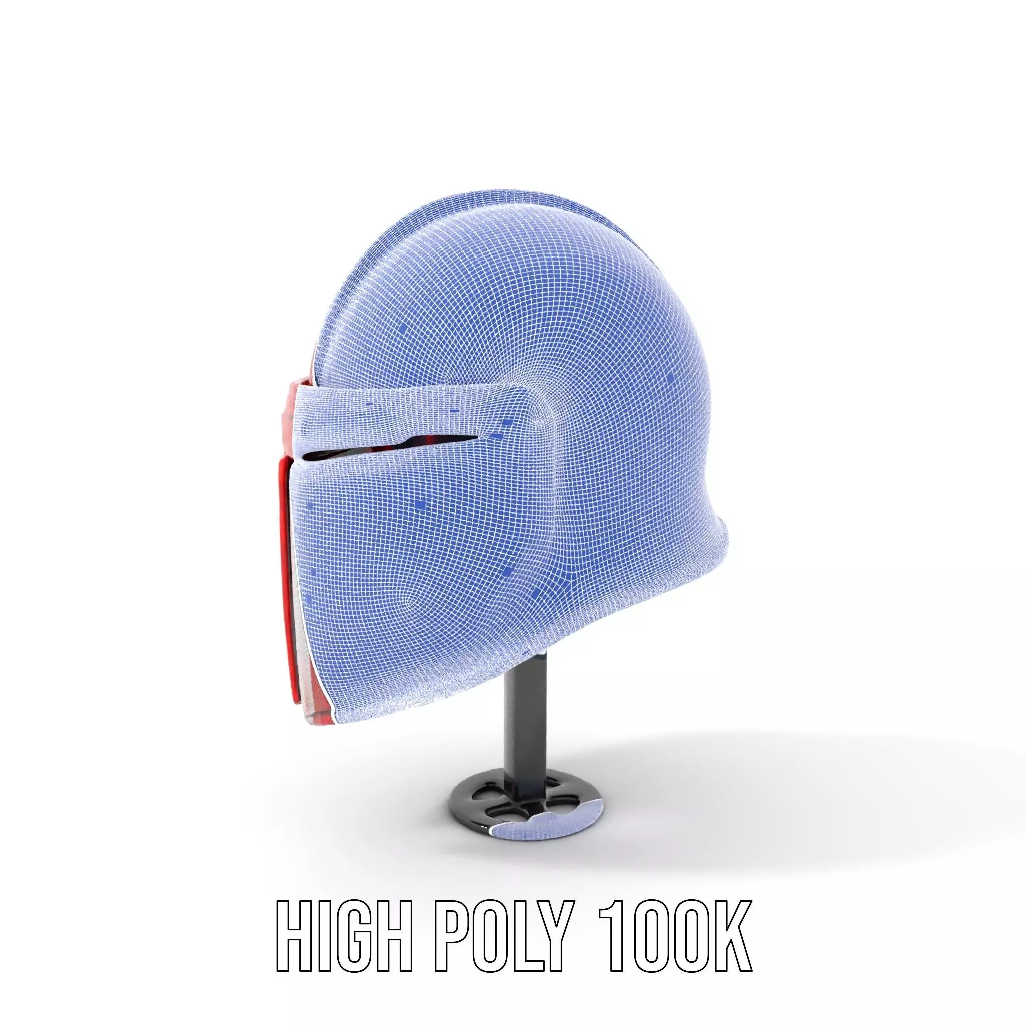 Shiny Red Helmet model pack Low-poly 3D model_4