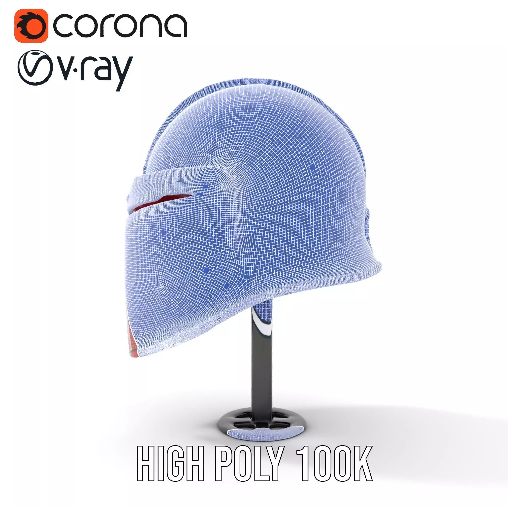 Shiny Red Helmet model pack Low-poly 3D model_34