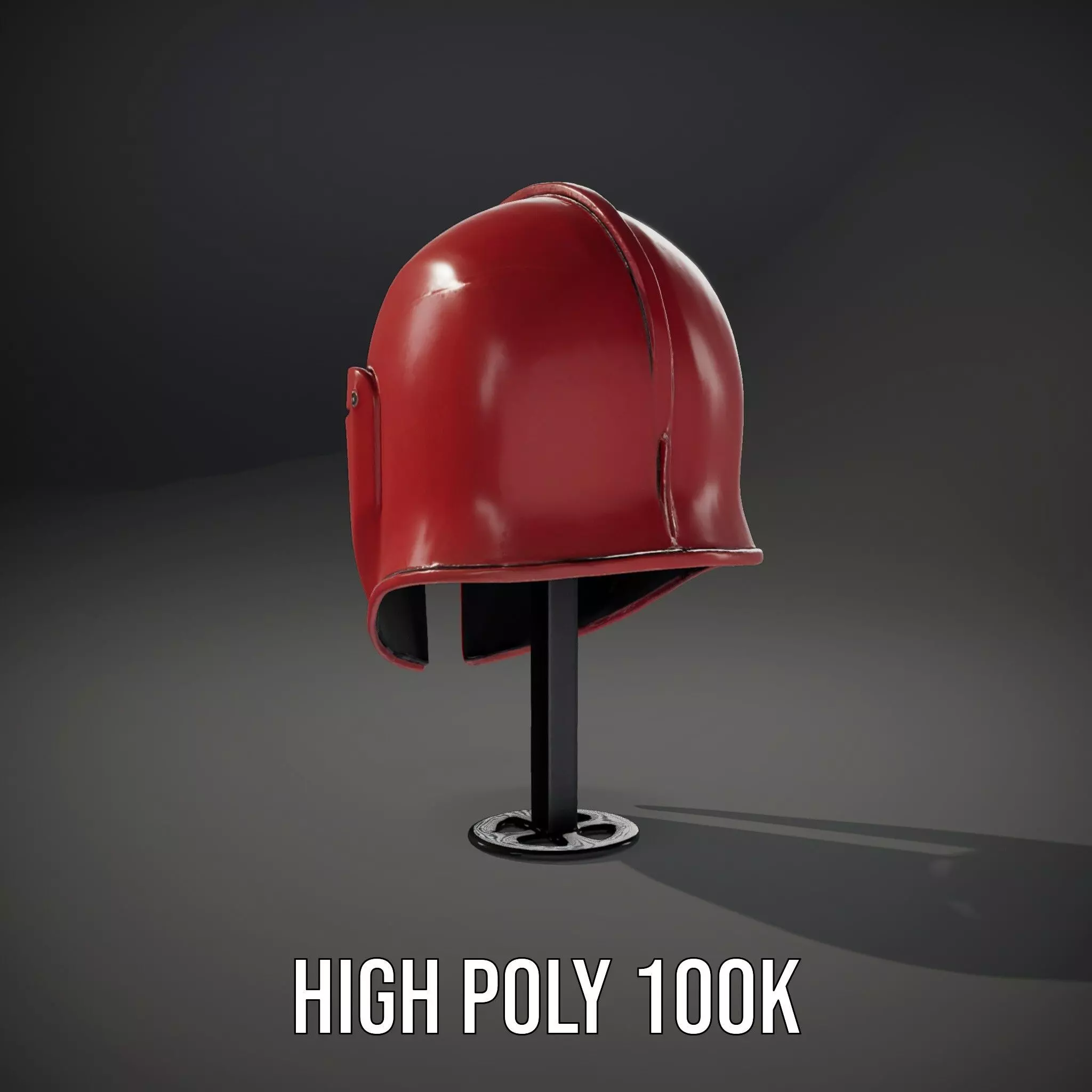 Shiny Red Helmet model pack Low-poly 3D model_10