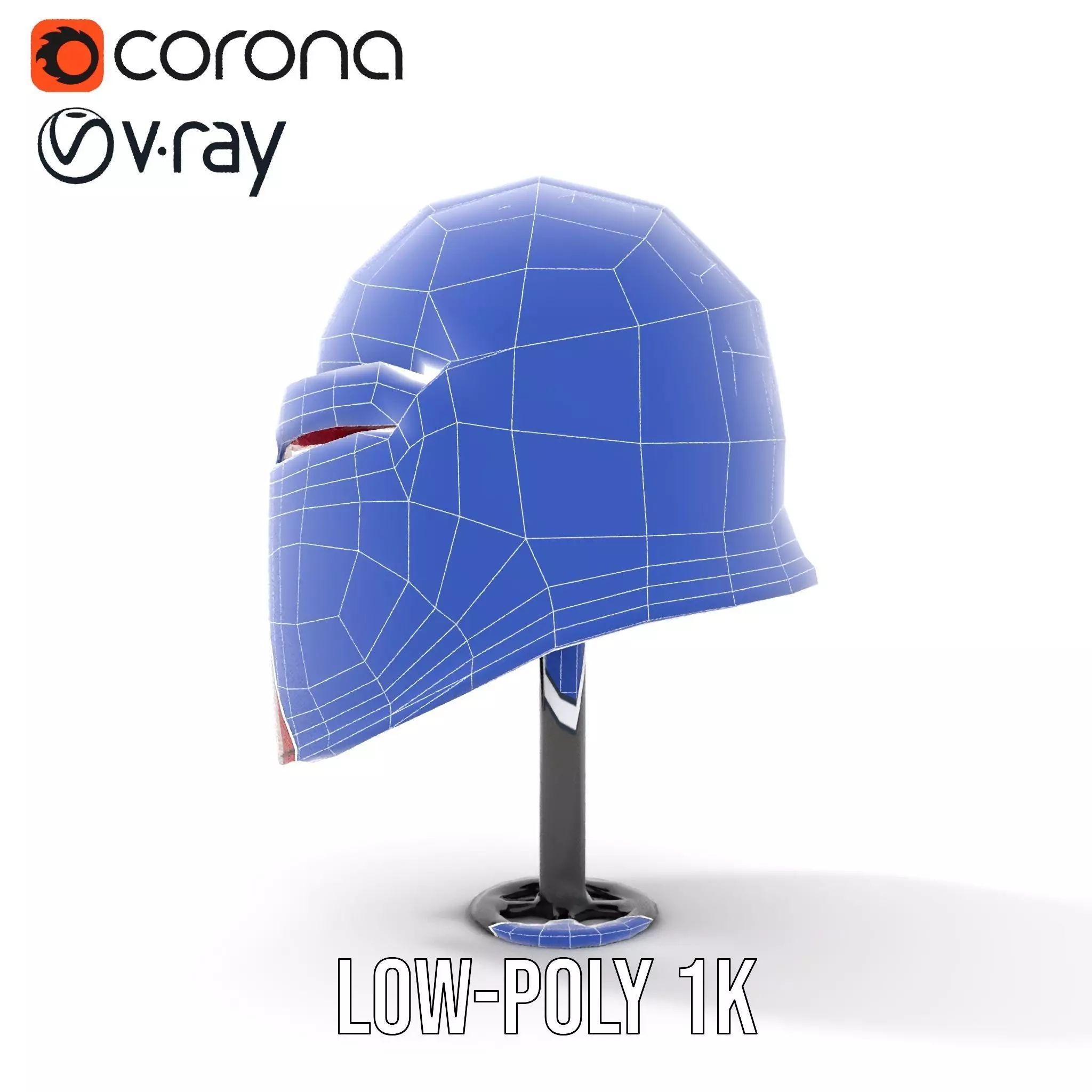 Shiny Red Helmet model pack Low-poly 3D model_17