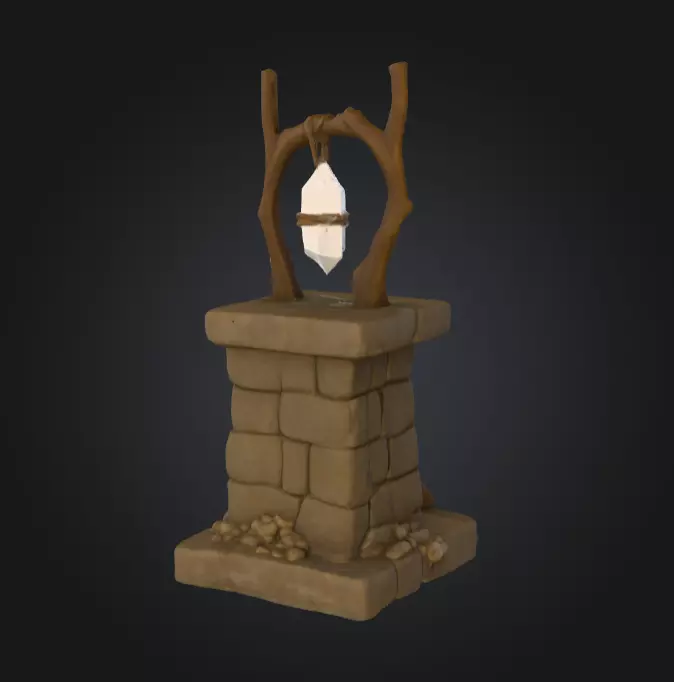 Crystal Altar Low-poly 3D model_3
