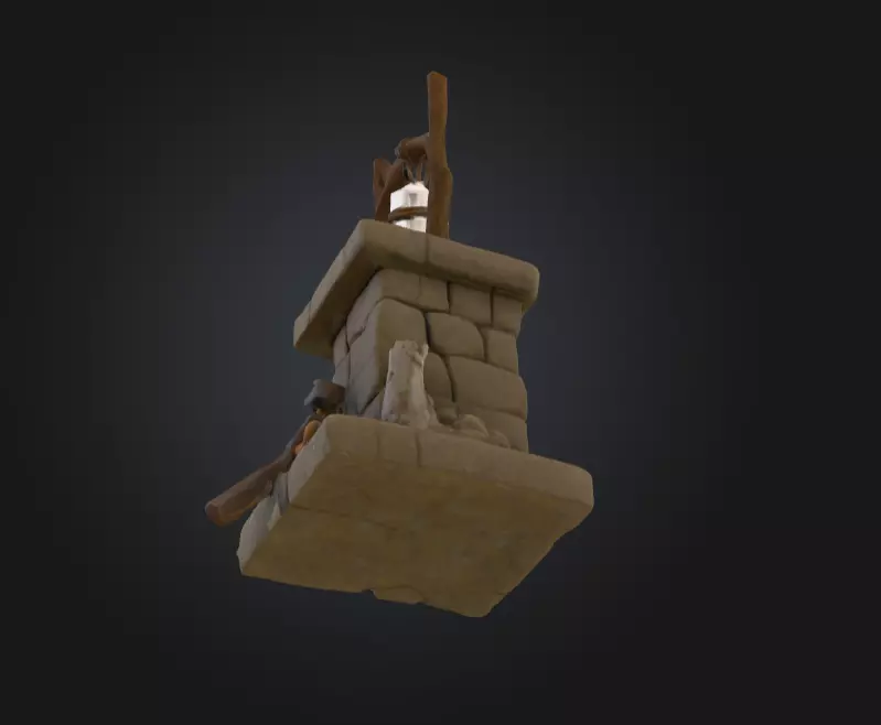 Crystal Altar Low-poly 3D model_12