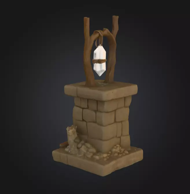 Crystal Altar Low-poly 3D model_5