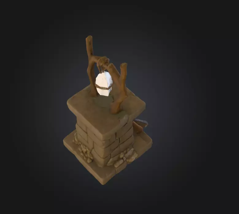 Crystal Altar Low-poly 3D model_10