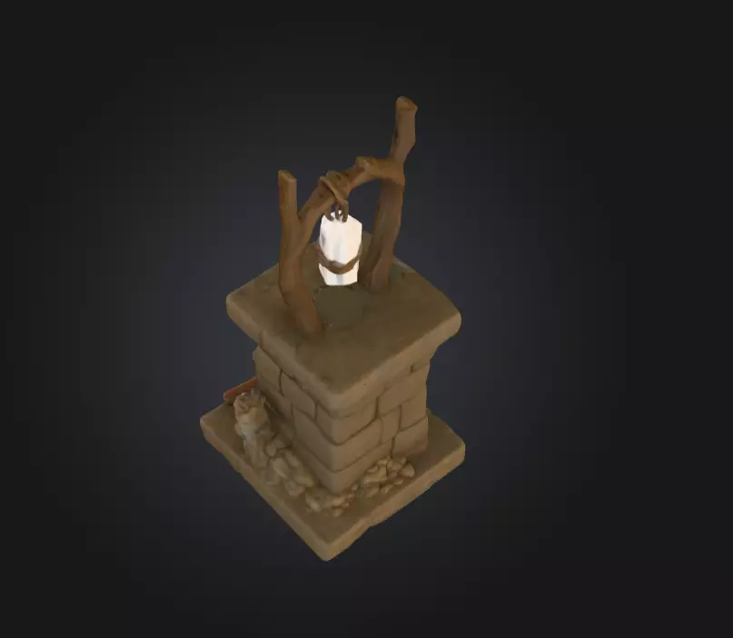 Crystal Altar Low-poly 3D model_9