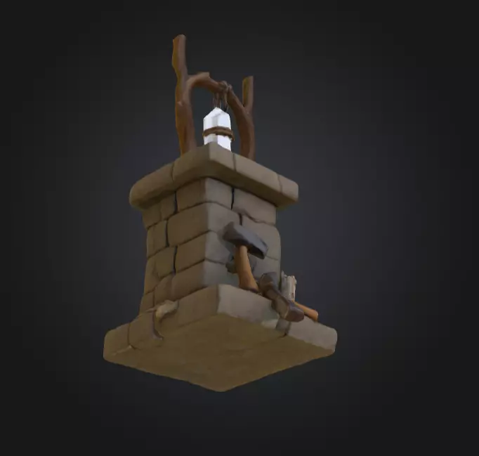 Crystal Altar Low-poly 3D model_13