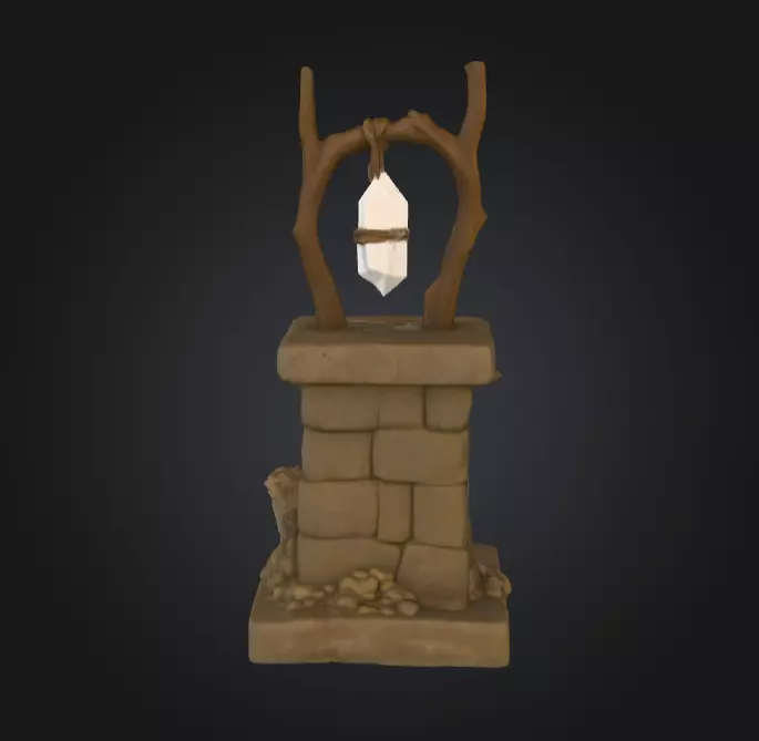 Crystal Altar Low-poly 3D model_4