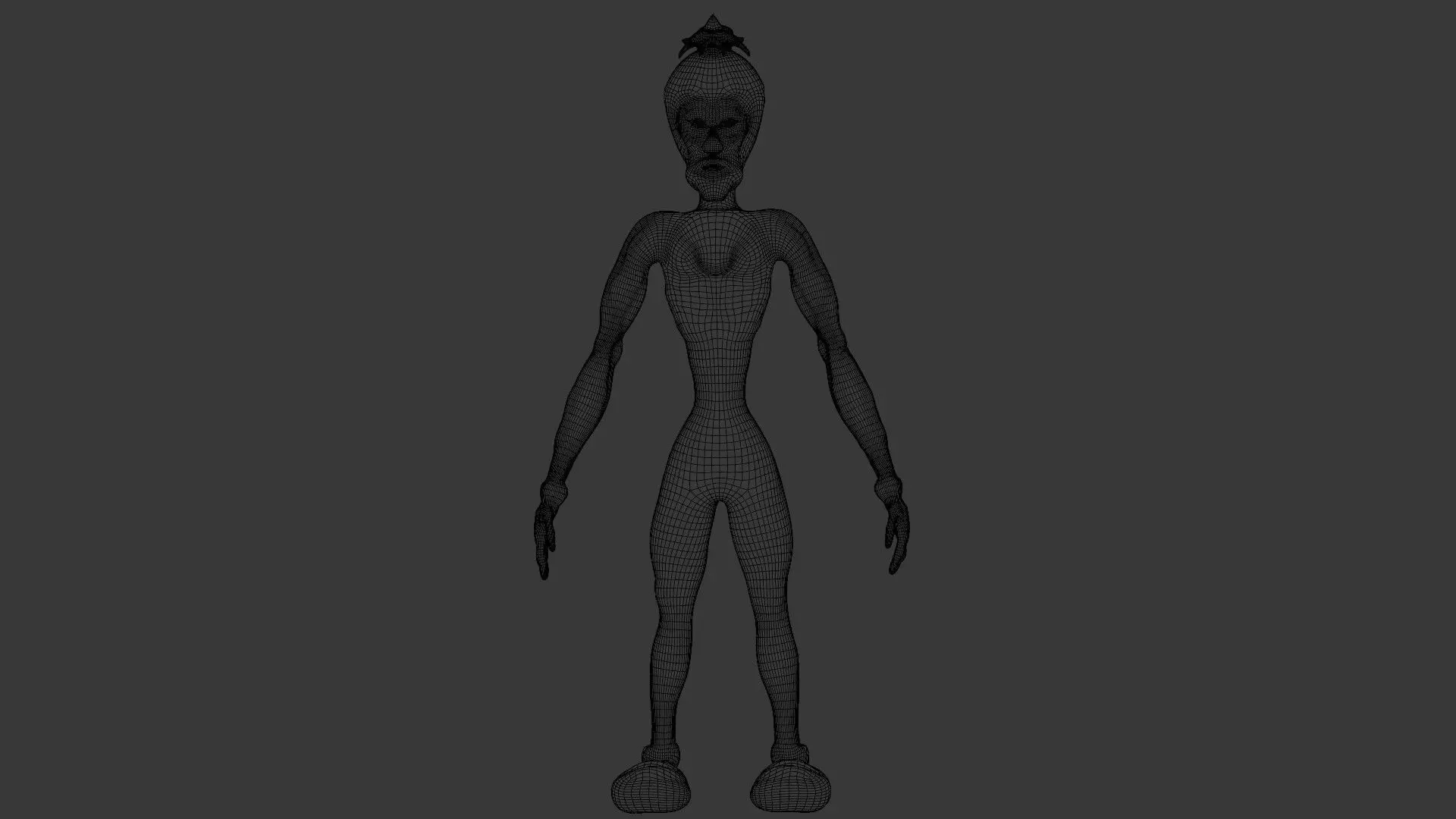 CREEPY SCI FI CYBER ARM CLOWN Low-poly 3D model_7